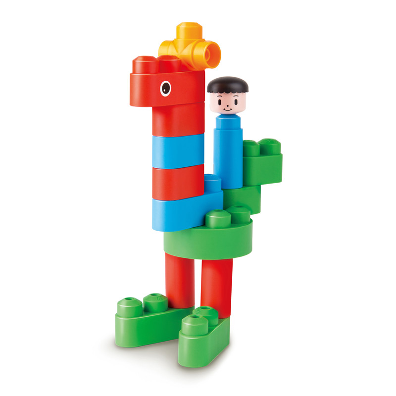Perangkat Pemula Kreatif Hape PolyM | 25 buah Set Mainan Bata Bangunan dengan Patung-patung & Aksesoris