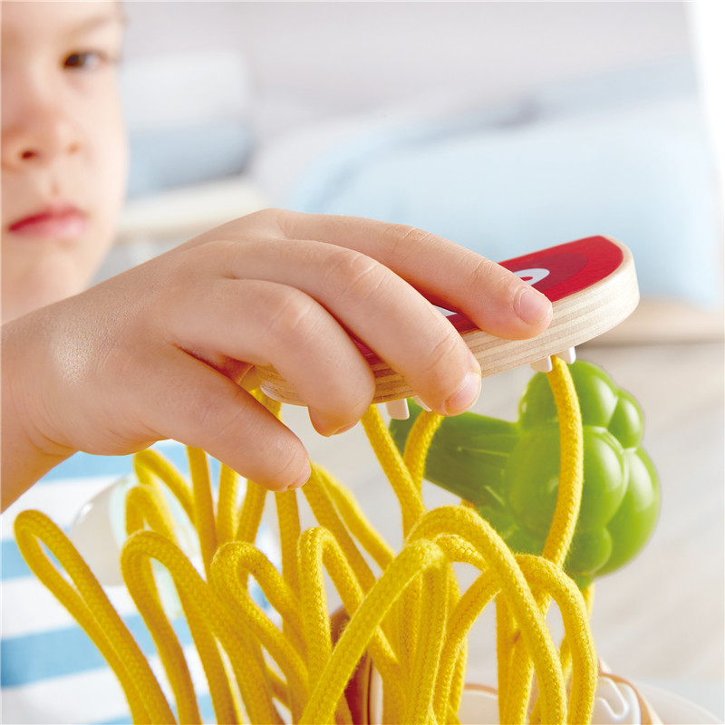 Hape konyol spaghetti | 13 piece kayu spaghetti gelisah mainan, warna-warni berpura-pura bermain untuk anak-anak 3 tahun ke atas