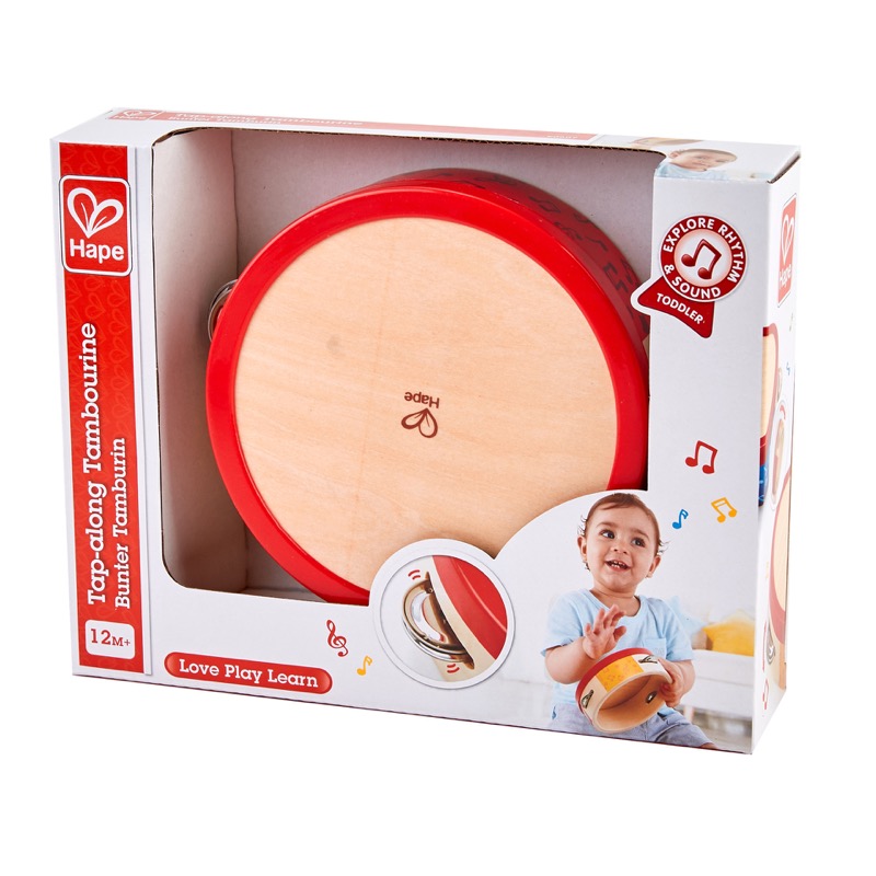 Hape tap-sepanjang rebana | Drum rebana kayu untuk anak-anak, alat musik untuk anak-anak 12 bulan ke atas