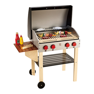 Hape Gourmet Grill dengan makanan | 22 piece bbq berpura-pura bermain memanggang dapur playset untuk anak-anak