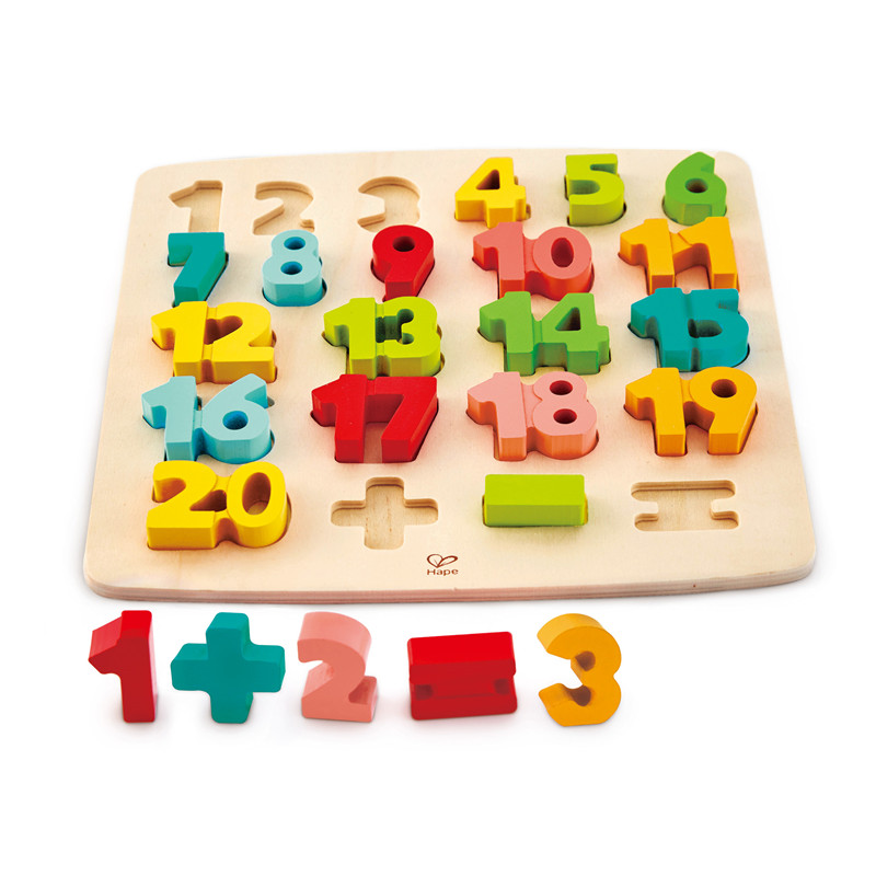 Teka-teki Matematika Nomor Hape Chunky | Klasik Kayu Menghitung & Sum Belajar Mainan Papan Jigsaw Untuk Anak-anak