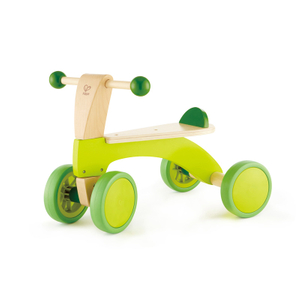 Hape Scoot sekitar naik sepeda kayu | Pemenang Penghargaan Kayu Beroda Empat Push Balance Mainan Untuk Balita dengan Roda Karet, Hijau Cerah